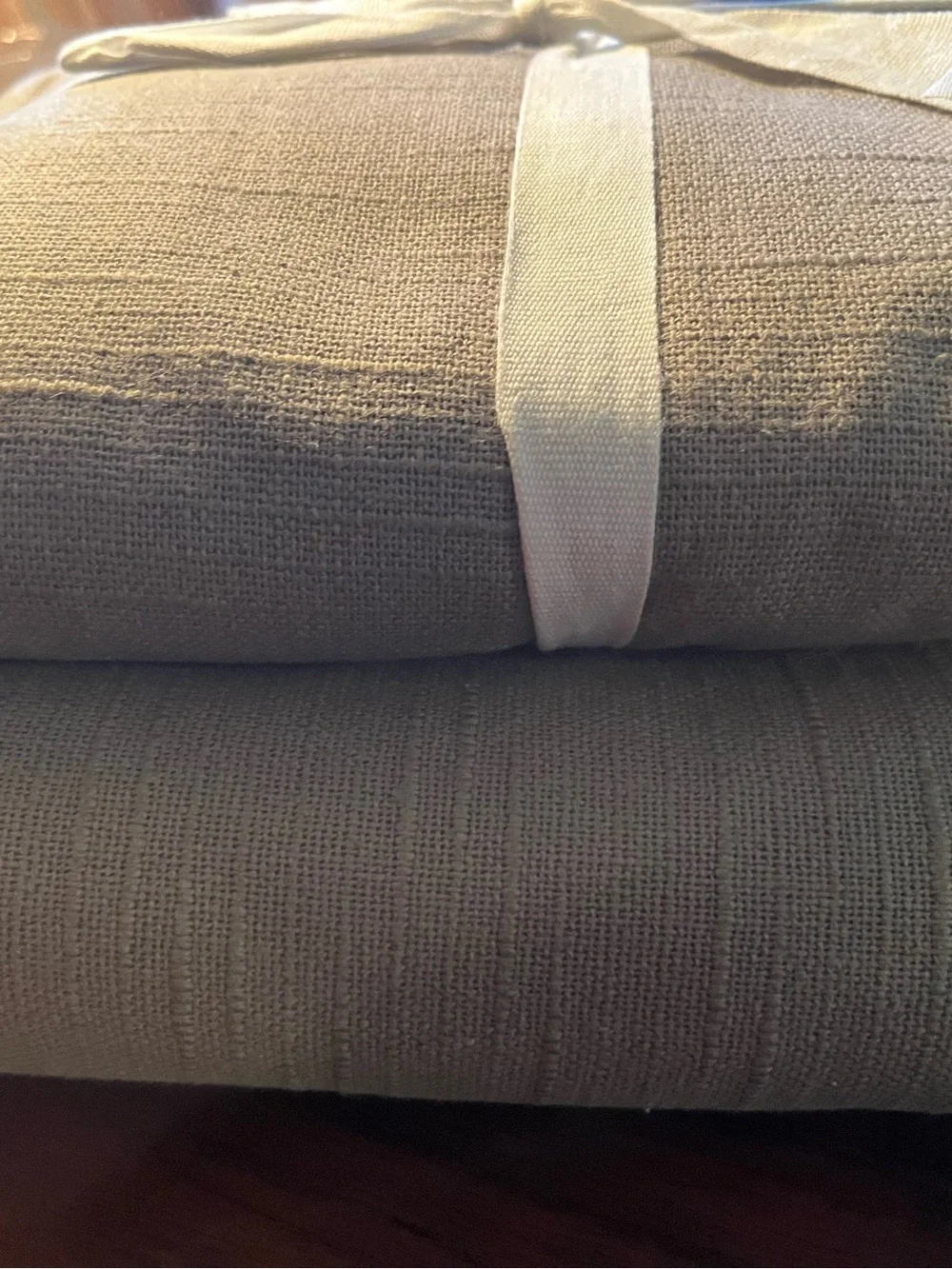 Quince 100% Cotton Grey Slub Room Darkening Curtains Drapes 48